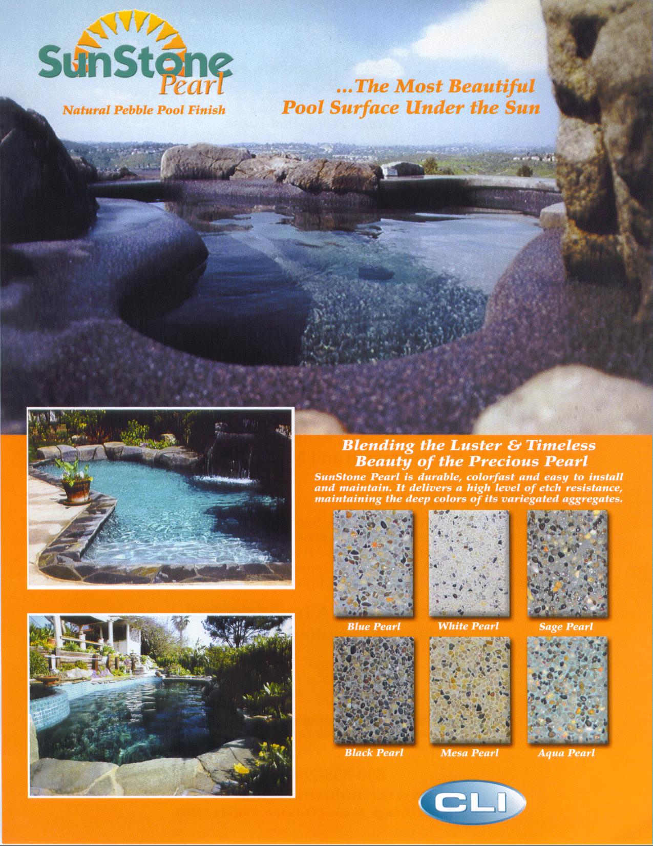 CL Sunstone Pearl Natuarl Pebble Pool Finishes