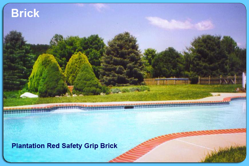 Plantation Red Safety Grip Brick Coping